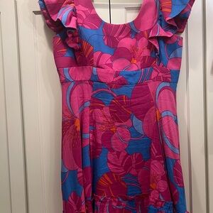 Tuckernuck Pink and Blue Floral Dress